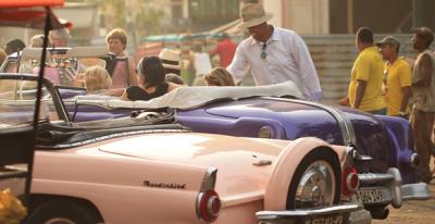 A street in Havana with people and cars